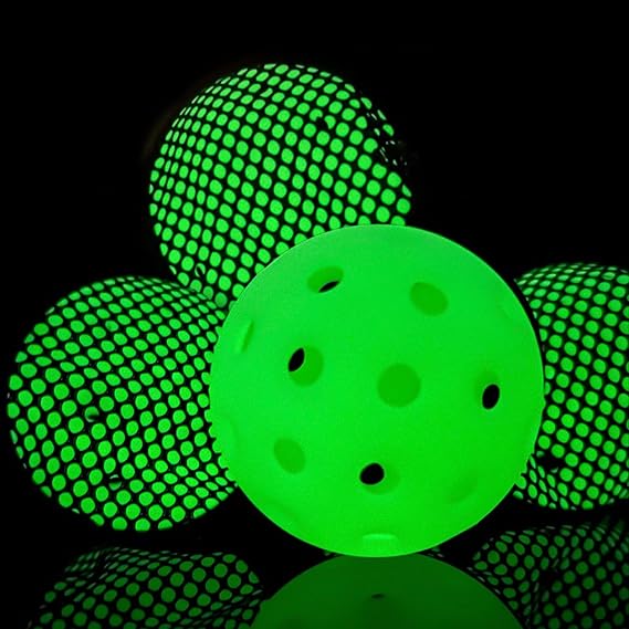 Hzdyopk 4pcs GlowinTheDark Pickleball, USAPA Standard