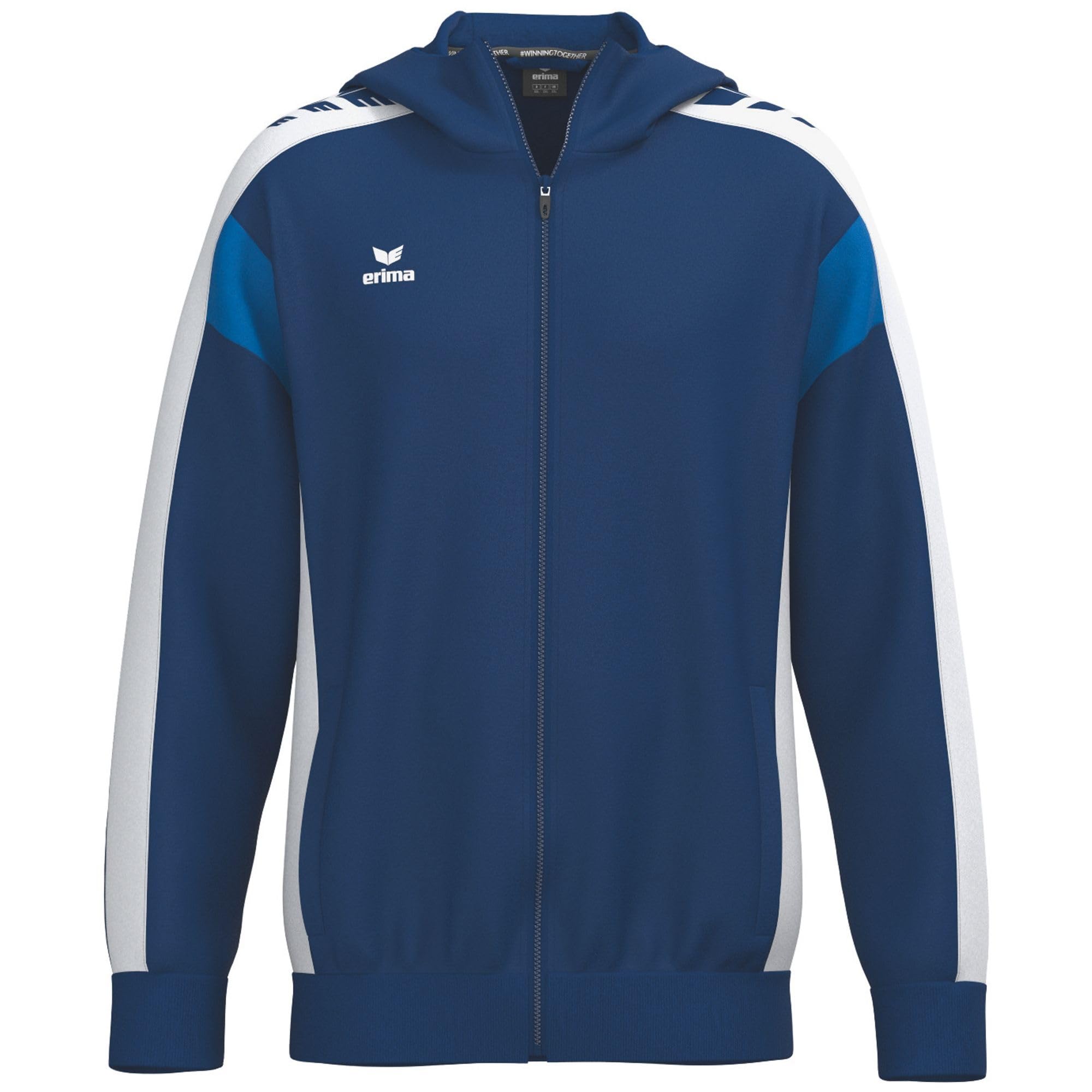 Erima Men's Celebrate 125 Training Jacket With hood (1032535), new navy/white, 3XL
