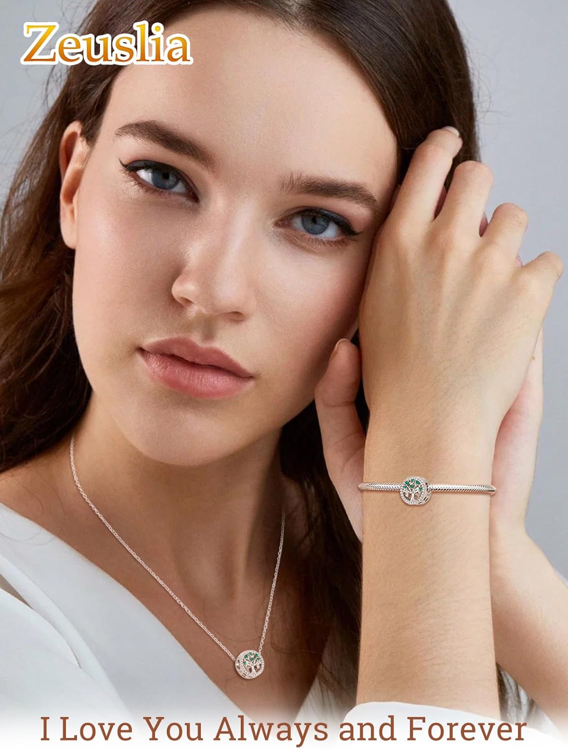 Tree of Life Birthstone Charms for Bracelets, 925 Sterling Silver Women Bead Charms for Charm Bracelets Necklace, Mother's Day Birthday Anniversary Jewelry Gifts for Wife Mom Grandma Daughter