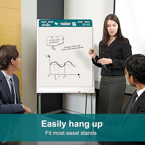 Miniatura 5 de ViVin Almohadilla de caballete súper pegajosa, papel de 25 x 30 pulgadas para profesores, papel de caballete autoadhesivo grande, tabla de anclaje