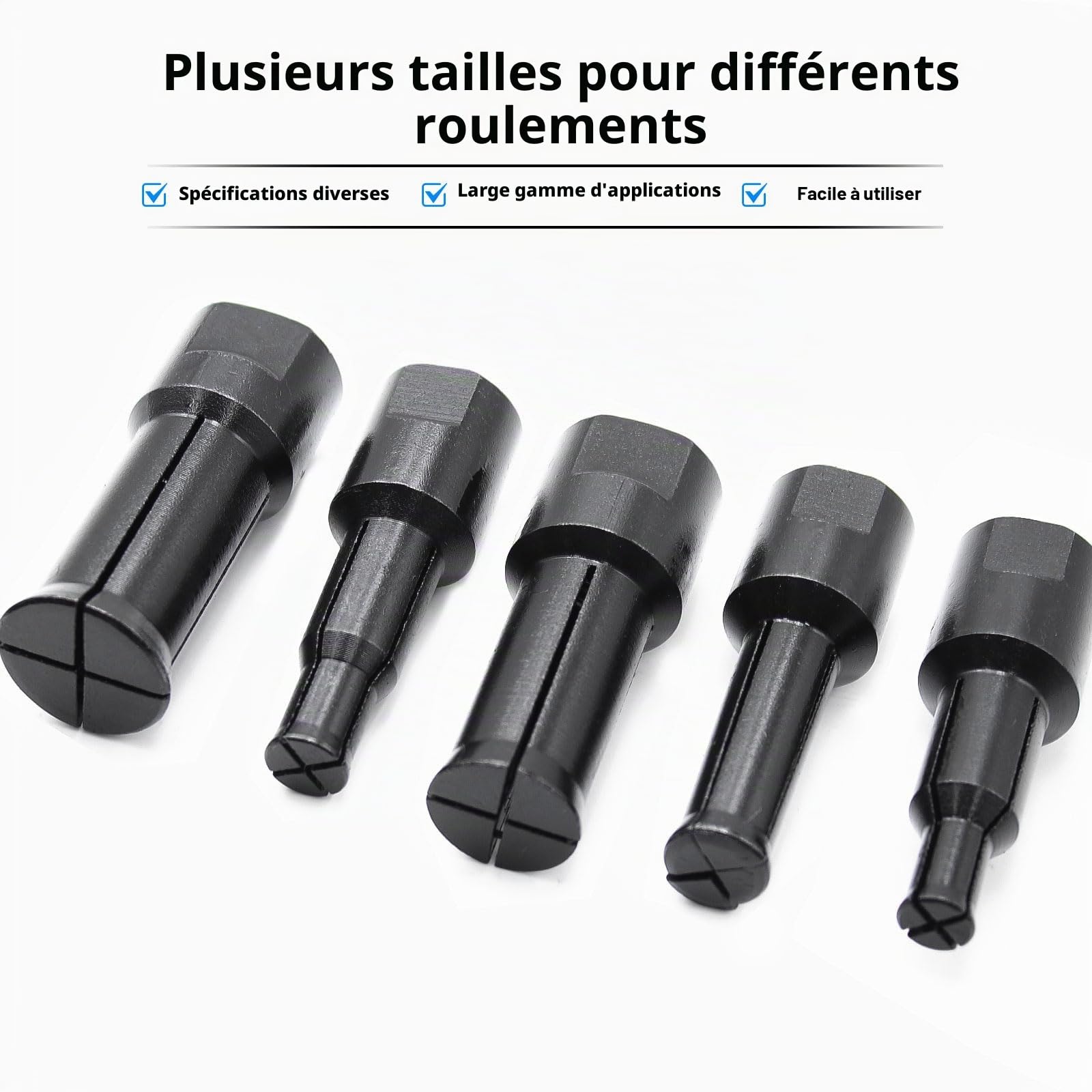 Lot de 12 extracteurs de roulement pour moto 9-23 mm - 5 tailles - Extracteur d'intérieur pour roulements à billes - Démontage de roulements pour motos et vélos