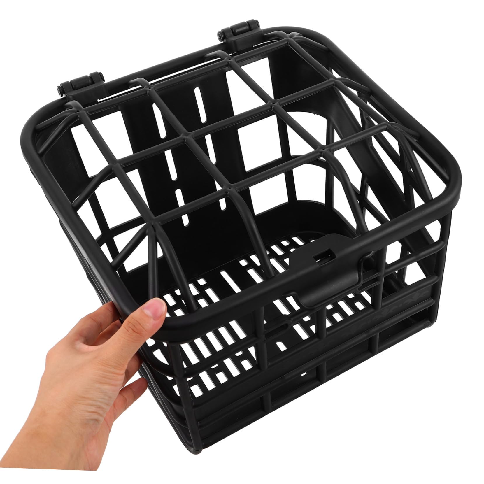 Mipcase Cesta para Bicicleta Infantil Plástica con Tapa Ligera y Estable Accesorio Delantero Desmontable para Bicis Plegables y Eléctricas para Compras y Paseos al Aire