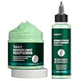 VOERUY Rosemary Scalp Exfoliator Scrub 10.6oz/300g +Rosemary & Tea Tree Scalp Treatment 120ML