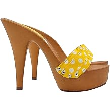 Kiara Shoes Yellow Sexy Mules for Women - K9301 Giallo POIS