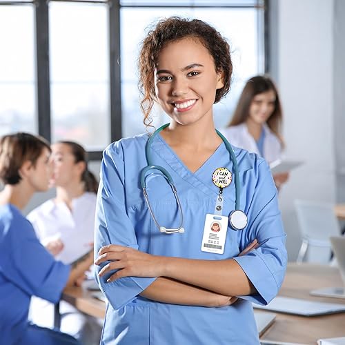 Miniatura 7 de Whaline 10 piezas de carretes retráctiles motivacionales con clips de cocodrilo para regreso a la escuela, coloridos carretes de identificación con