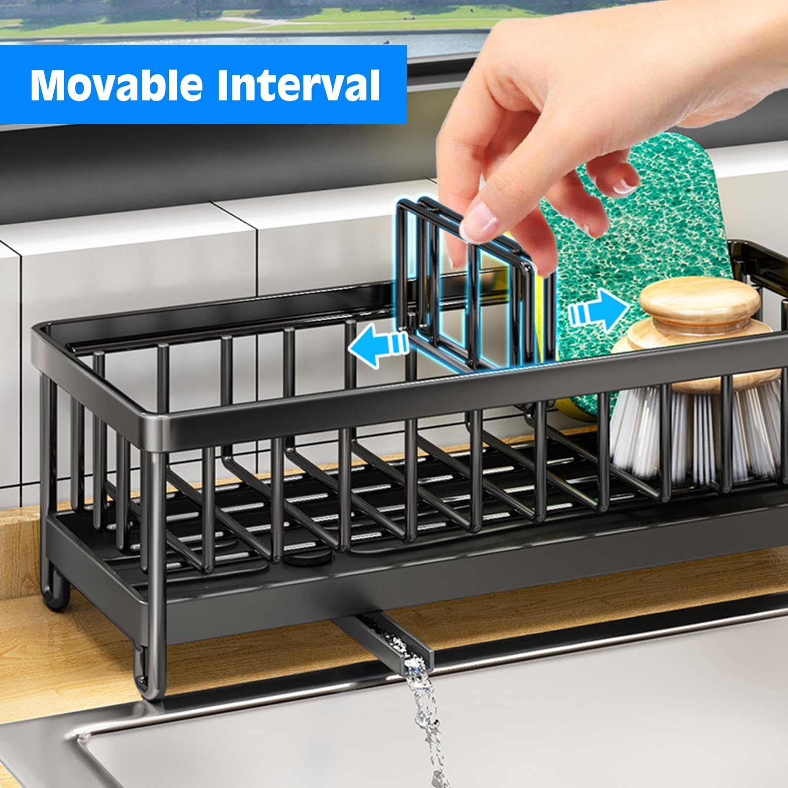 AuraLum Max Lavello da Cucina 1 Vassoio Quadrato Inossidabile