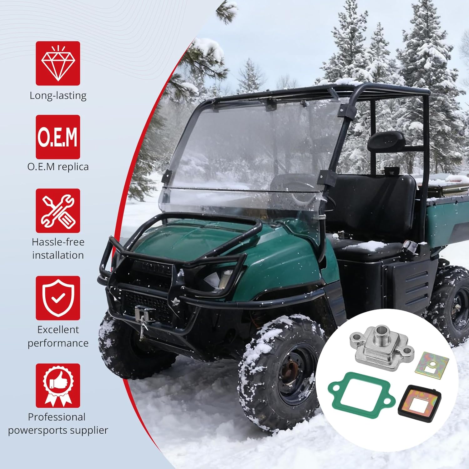Air Breather Mach Cover Reed Valve Gasket Kit Fit for Polaris 2005 Sportsman 800 700 Ranger 700