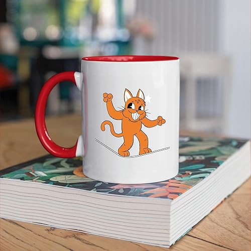 Miniatura 5 de Gift for Pet Owners Balancing Cat Slackline Keep Your Cat Happy 11oz 15oz Inner Color Accent Mug