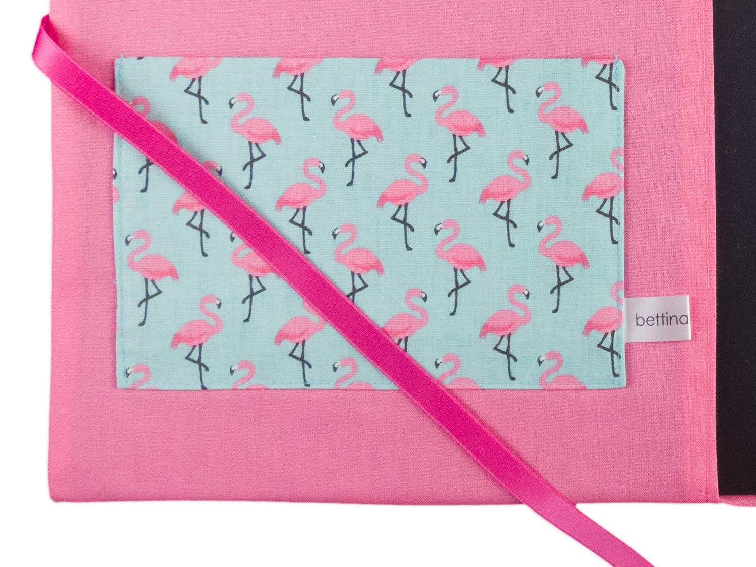 bettina bruder - Zeugnismappe DIN A4 - innen 30 Sichthüllen - Flamingo türkis rosa pink