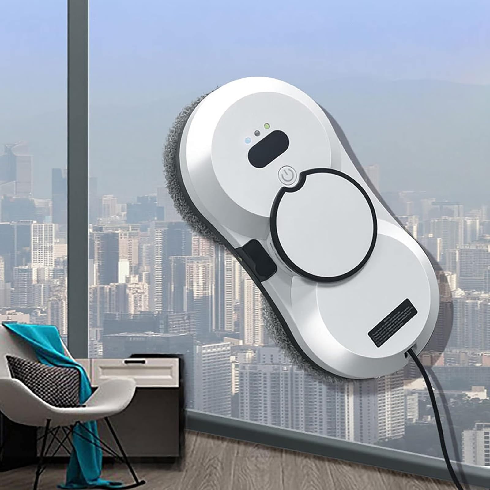 Robot lavavetri, aspirapolvere for finestre, con telecomando, spruzzo d'acqua automatico, limpiacristali for vetri elettrici, telecomando for specchio for finestre interno/esterno