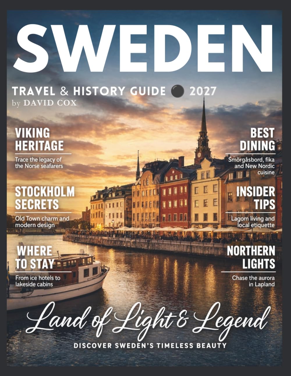 SWEDEN TRAVEL & HISTORY GUIDE 2026-2027 (FULL COLOR): Explore Sweden’s Cities, Islands, Food, Viking History, Northern Lights, Lapland, National Parks, Winter Sports, and Seasonal Travel Tips