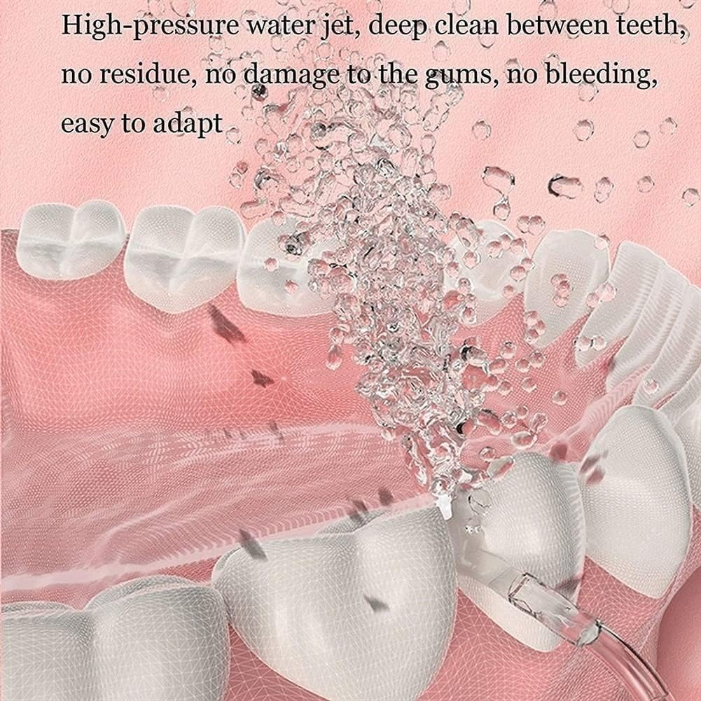 Idropulsore professionale per denti, gengive, apparecchi dentali, cura, serbatoio d'acqua da 220 ml, impermeabile e lavaggio completo del corpo, 3 modalità di funzionamento, piccolo