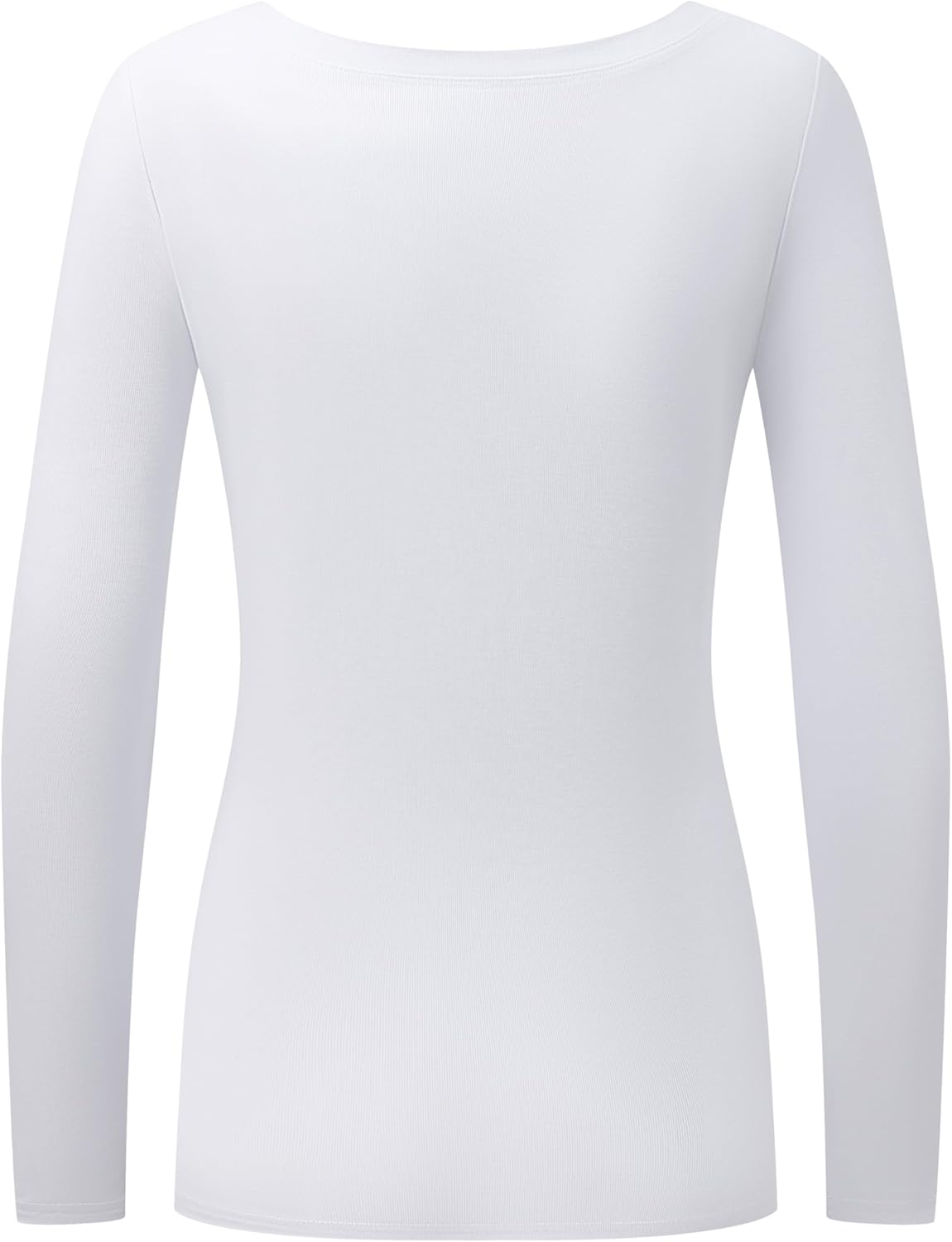 OThread & Co. Women's Long Sleeve T-Shirt Comfy Scoop Neck Tee Basic Ribbed Knit Layer - Image 5