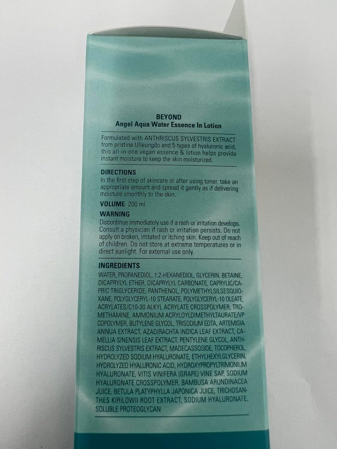 BEYOND Angel Aqua Moisture Lotion (6.8fl oz) - Lightweight, Non-Sticky Moisturizer for Sensitive Skin. Vegan Formula Korean Skin Care Cream. Chervil, Hyaluronic Acid. - Image 8