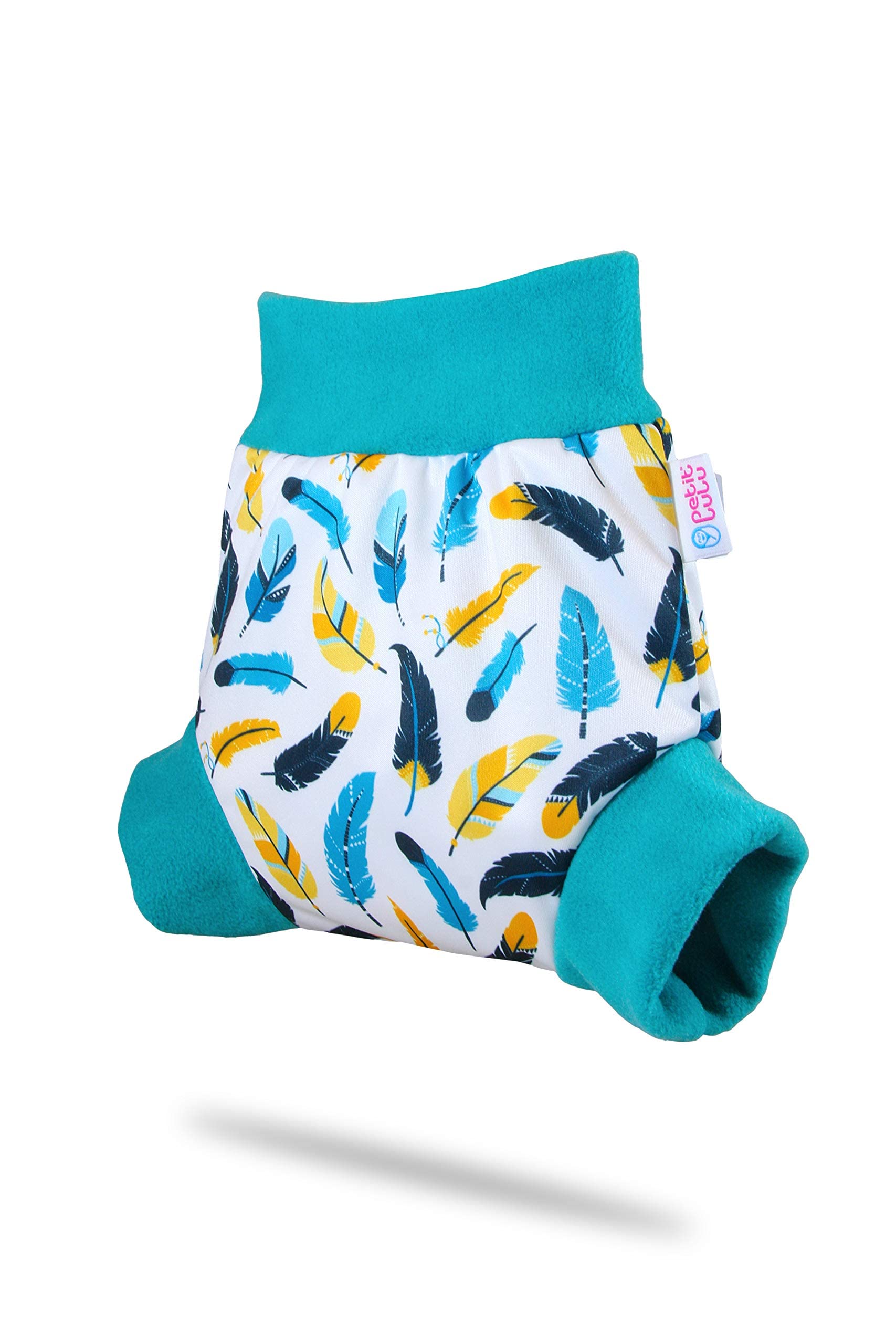 Petit Lulu Pull Up PUL Surpantalon taille XXL | Pantalon imperméable à enfiler pour couches culottes | Couches en tissu | Réutilisable et lavable | Fabriqué dans l'UE, Plumage, XXL