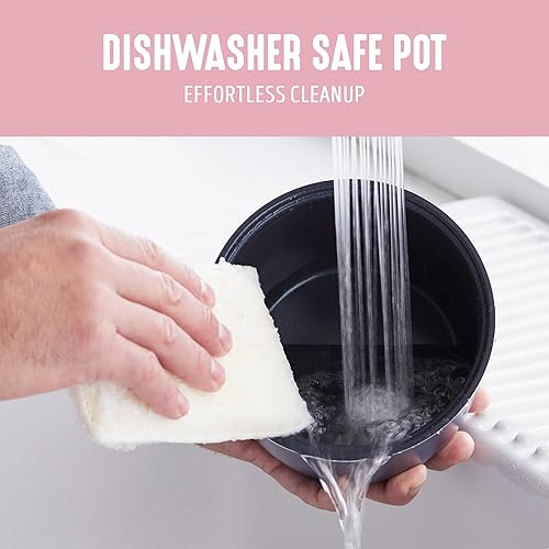 Vista 9 de GreenLife - Artefacto de cocción de cerámica Go Grains, antiadherente, para cocer arroz y granos, color rosa Rosado