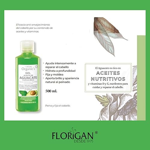 Miniatura 4 de Florigan Gel Hidratante Cabello Aguacate 16.9 fl oz.