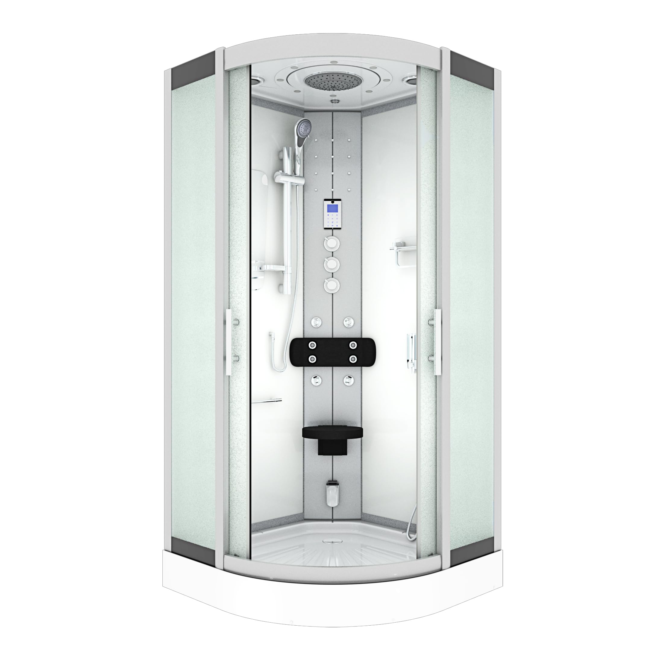 AcquaVapore Dampfdusche Duschtempel Sauna Dusche Duschkabine D46-10M3 90x90 cm ohne 2K Scheiben Versiegelung