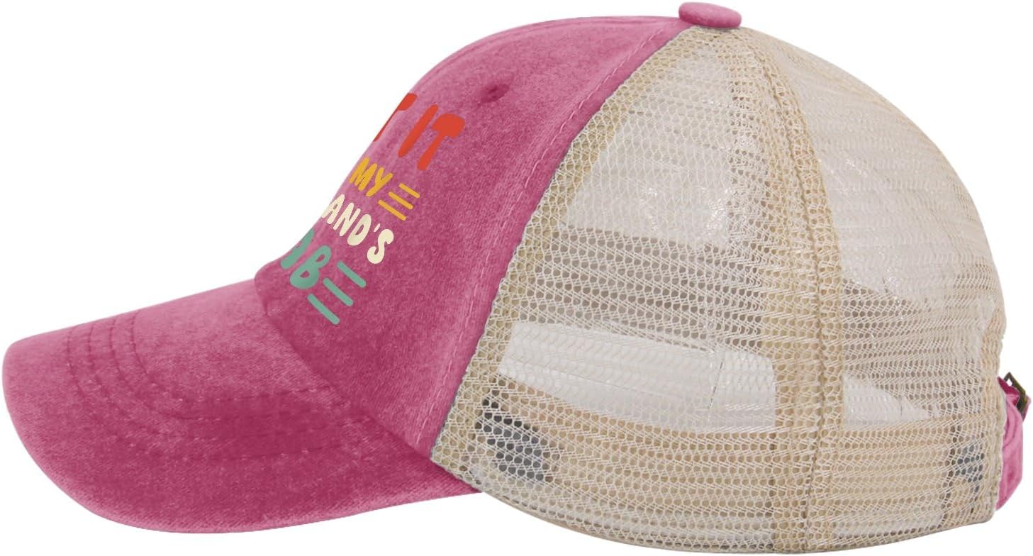 Put It On My Husbands Tab Hat Funny Hats for Womens Mens AllBlack Sun Hat Baseball Hats Trucker Hats