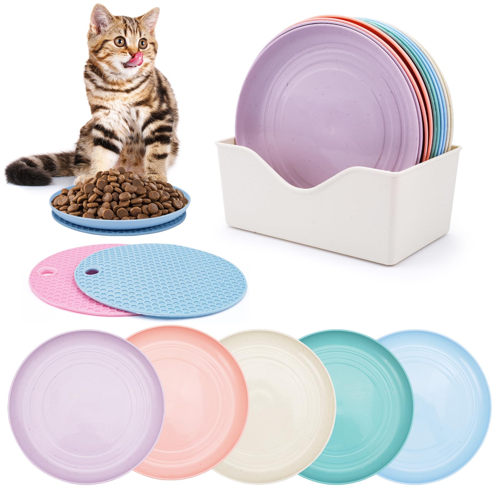 Katzennapf Mit Schnurrhaar-Schutz – 15,2 Cm, Flach, 4 Stück, Aus Lebensmittelechtem PP-Material