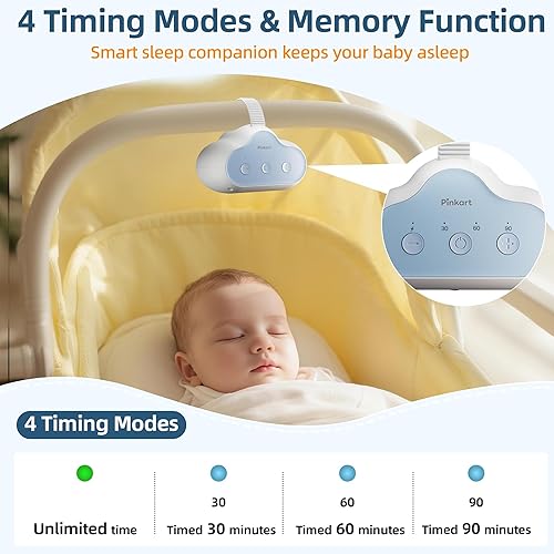 Miniatura 6 de Pinkart Mecedora recargable para cochecito gorila silenciosa universal que se adapta a todos los cochecitos, balancín de bebé y chupete de sueño
