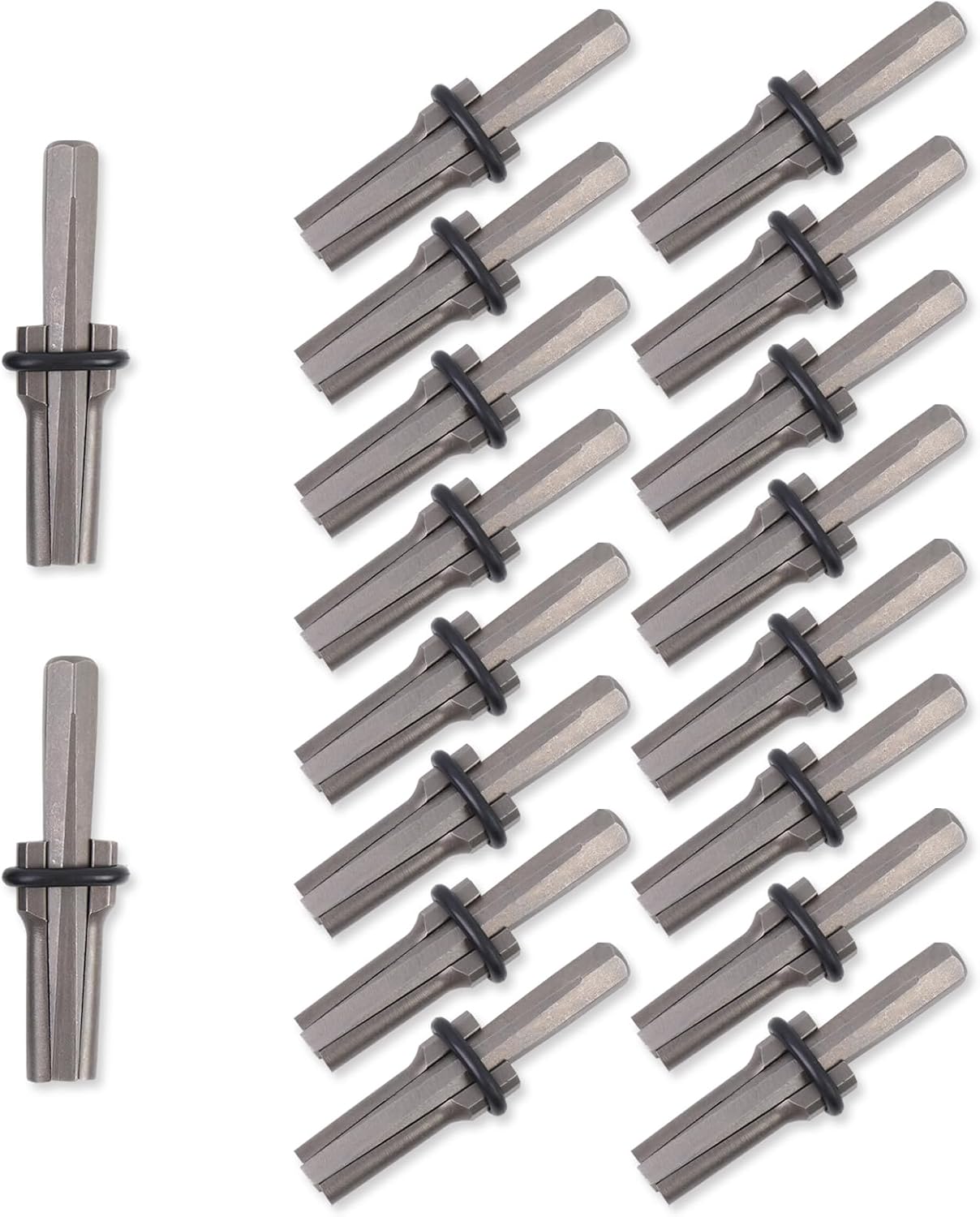 Rock Splitting Wedges Feathers And Wedges Set With Heavy Duty Chisel Packs-heavy-Feather-Concrete-Ssplitter For Granite, Concrete, And Marble(18pcs,0.62inch)