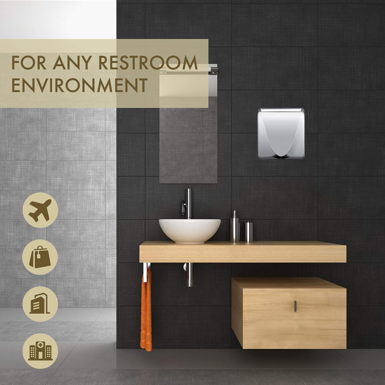 Bеѕt Cуbеr Dеаlѕ 🔥 VALENS Hand Dryer, Electric Hand Dryer for Bathrooms Commercial Home Industrial Mediclinics, High Speed Automatic Hand Dryer Stainless Steel for Restrooms