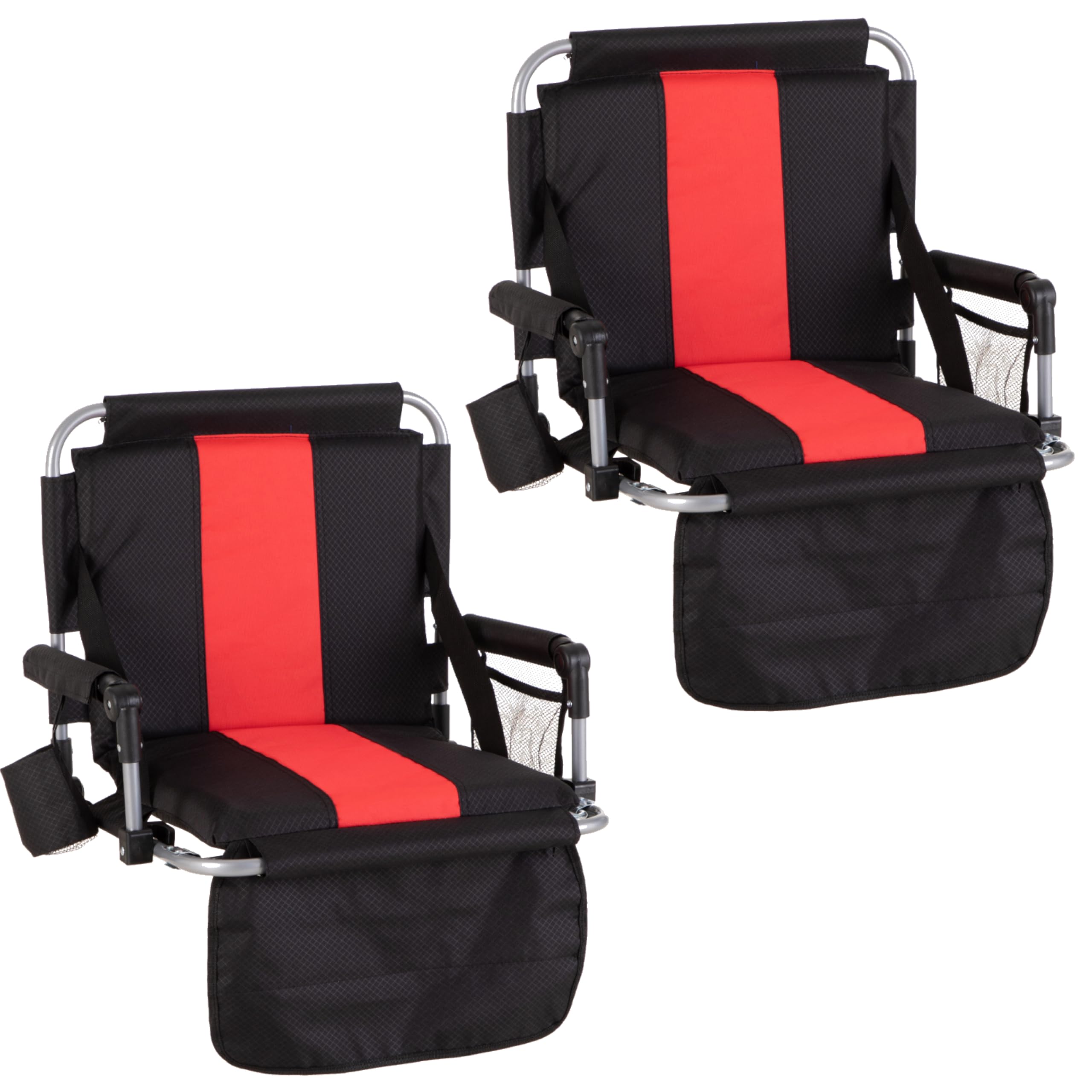 Foldable Stadium Seat Portable Folding Stadium Chairs Padded Bleacher Seat Cushion Bleacher Chair with Armrest and Cup Holder