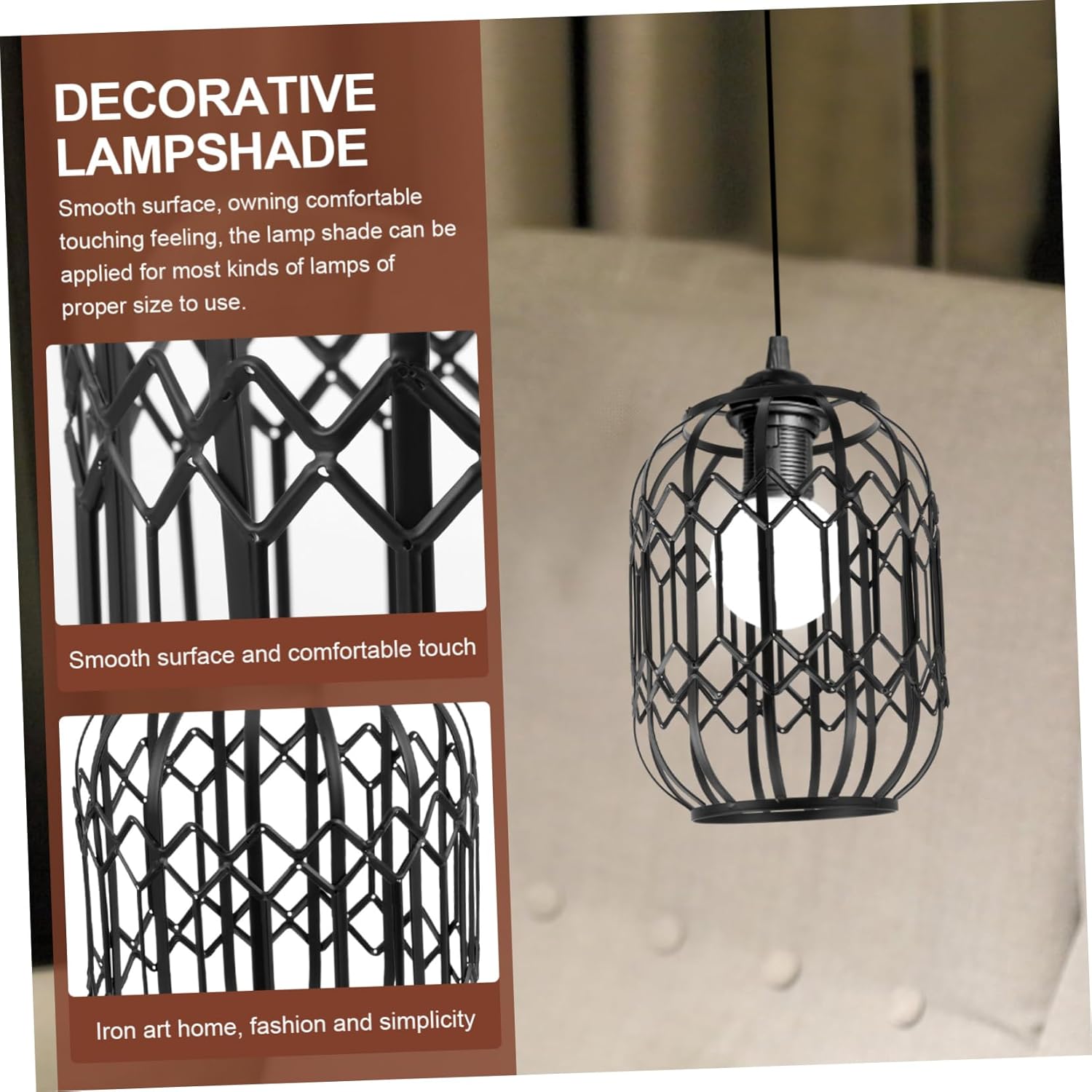 Homoyoyo Decorative Lampshade Pendant Light Modern Metal Lampshade for Chandelier Home Decor