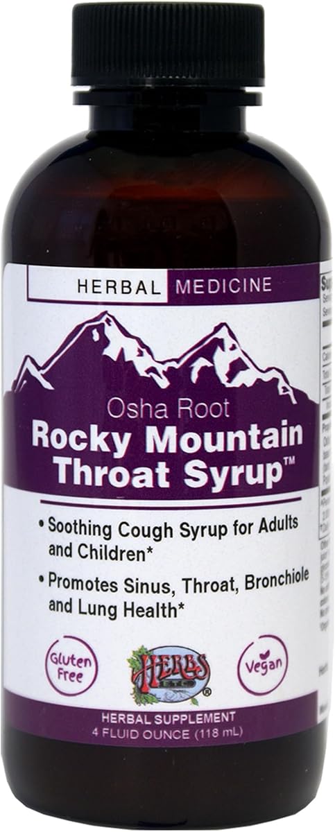 Herbs Etc. Rocky Mountain Throat Syrup - Supports Throat Wellness - Soothing Lung Health Support - Supports Sinus, Throat, Bronchiole & Lung Health - Gluten-Free & Vegan - 4 fl oz