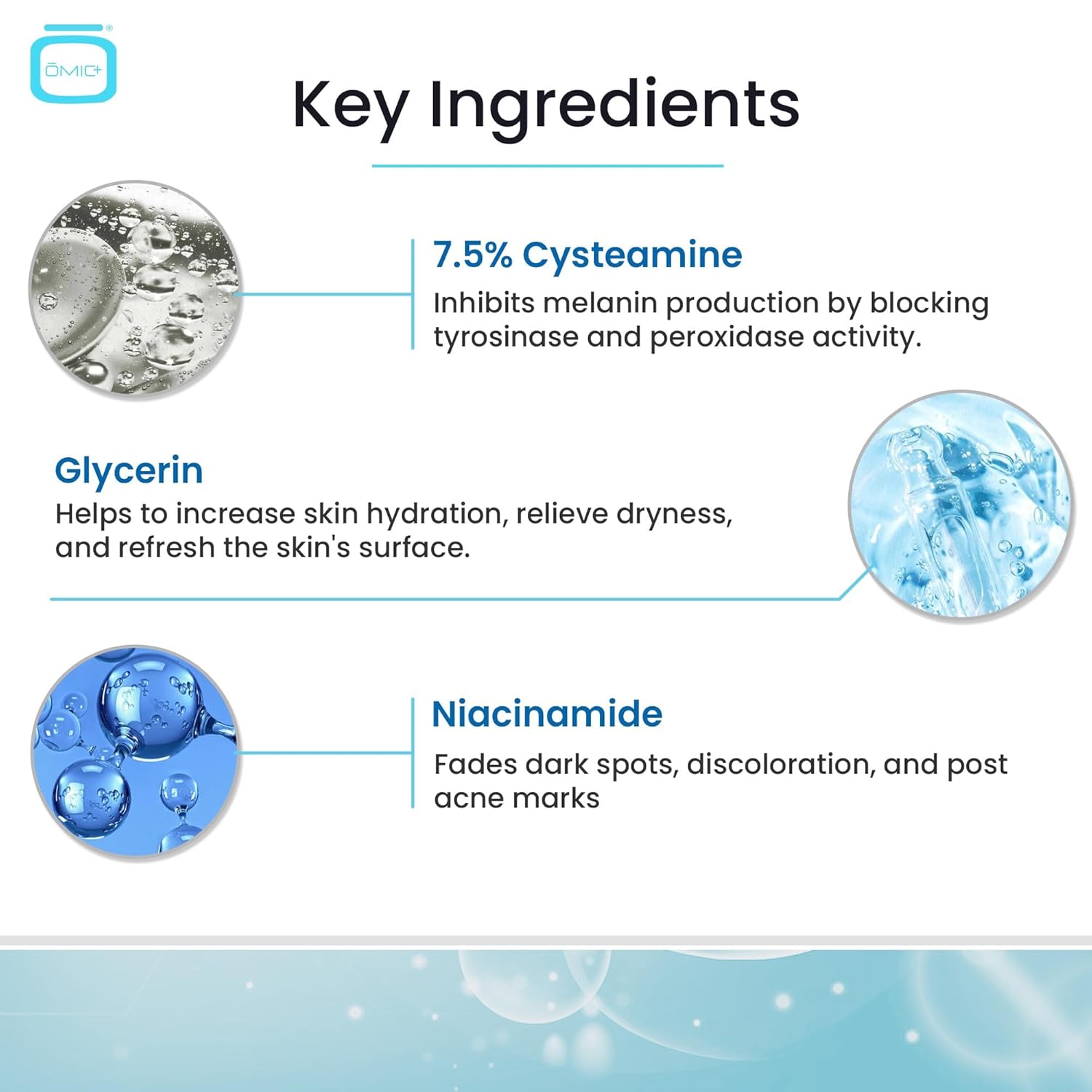 OMIC+ 5% Cysteamine Intensive Corrector Serum - 1 Fl Oz / 30ml - Targets Stubborn Pigmentation, Uneven Skin Tone, Brightening & Firming Antioxidant Formula – Suitable for All Skin Types - Image 6