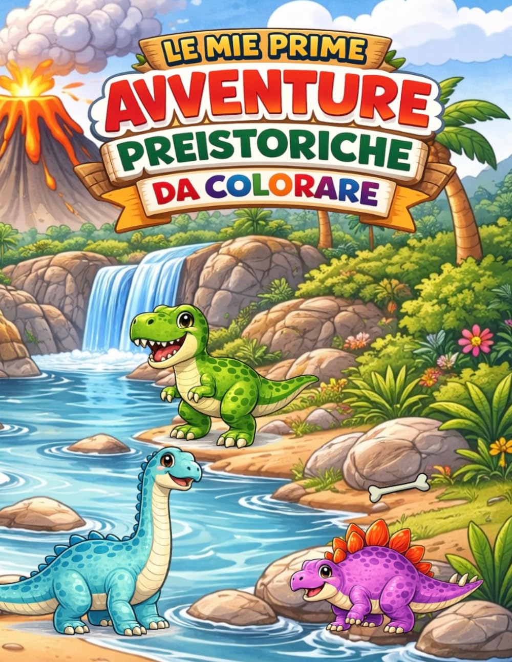 LE MIE PRIME AVVENTURE PREISTORICHE DA COLORARE