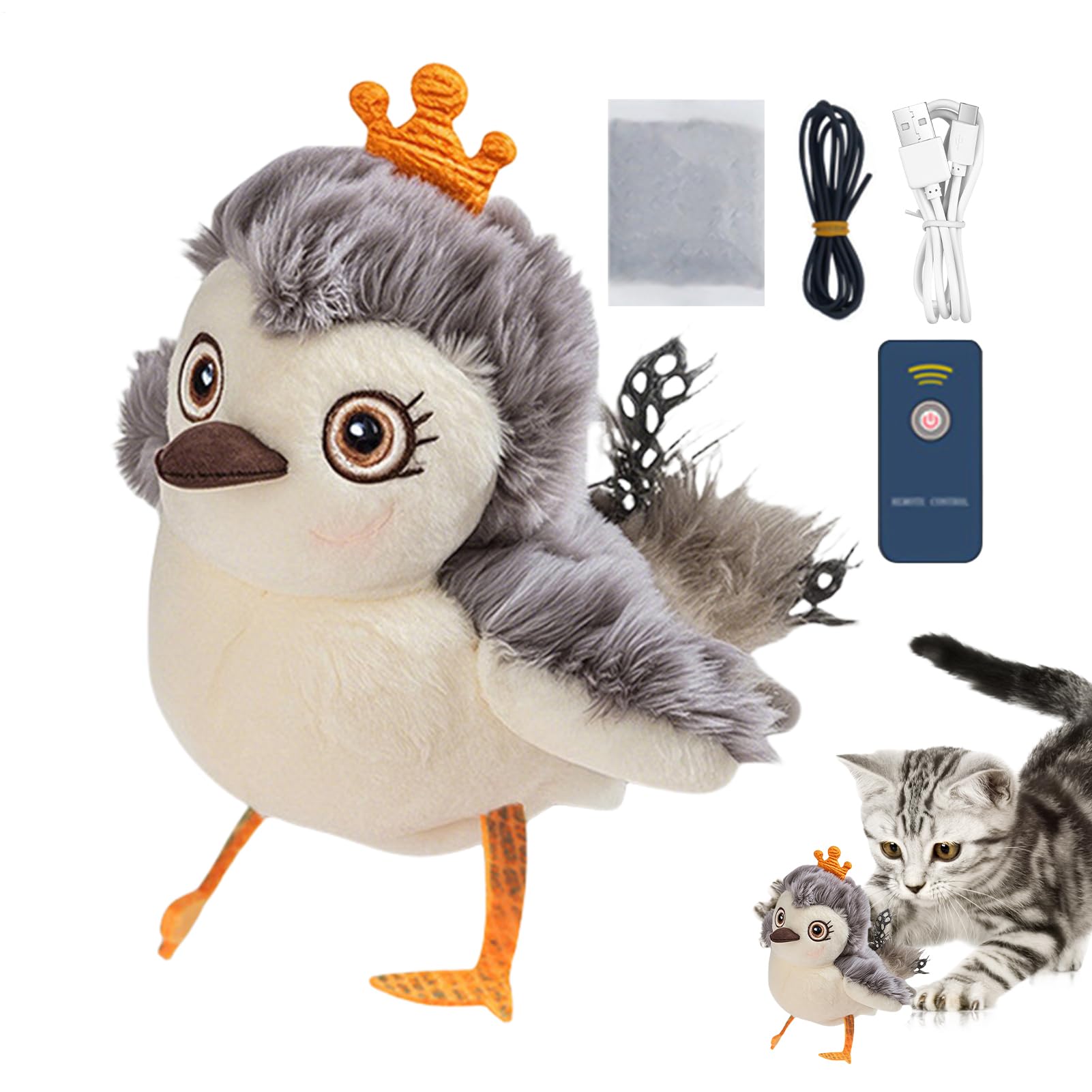 Oiseau volant battant pour chat : offrez-lui le bonheur d'une vraie chasse