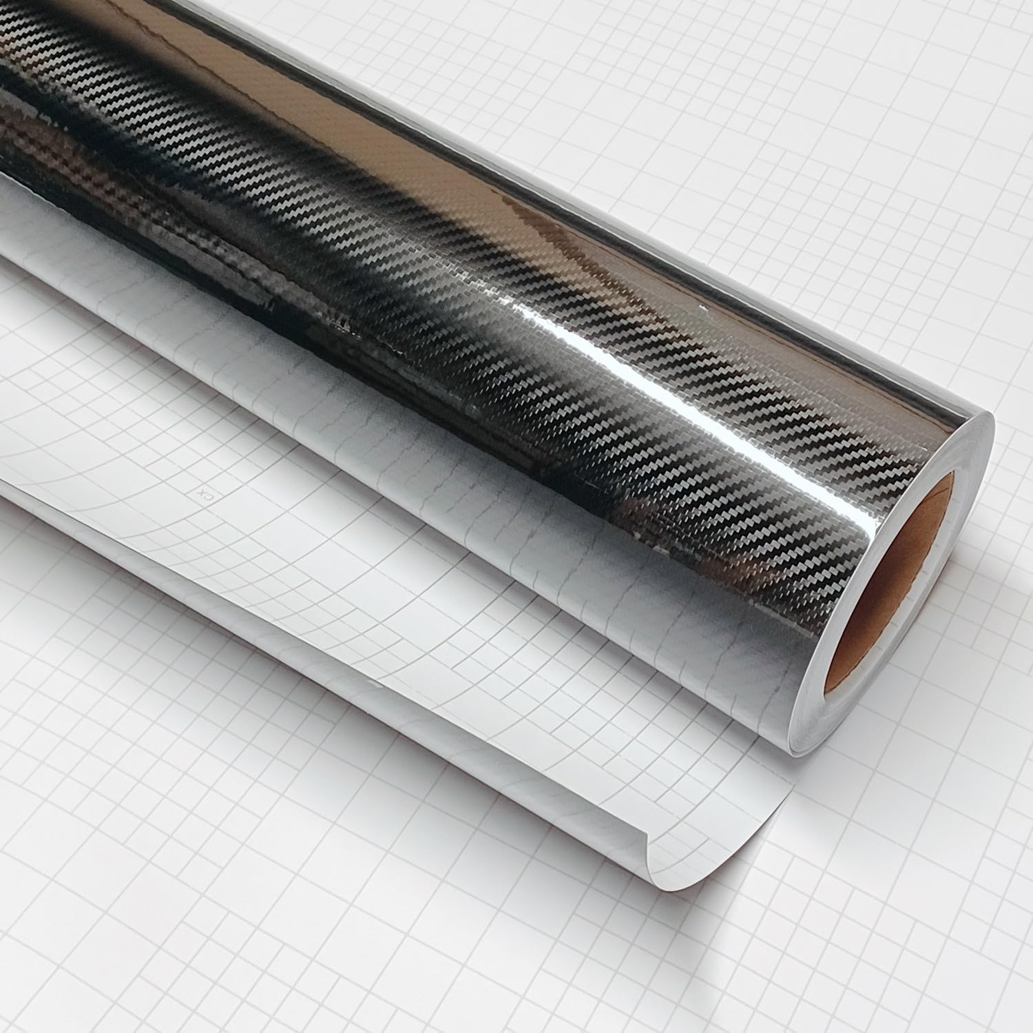 DIYAH 5D High Gloss Black Carbon Fiber Vinyl Bubble Free Air Release Car Wrap Film Automotive DIY Decals (72" x 48" / 6 FT x 4 FT)