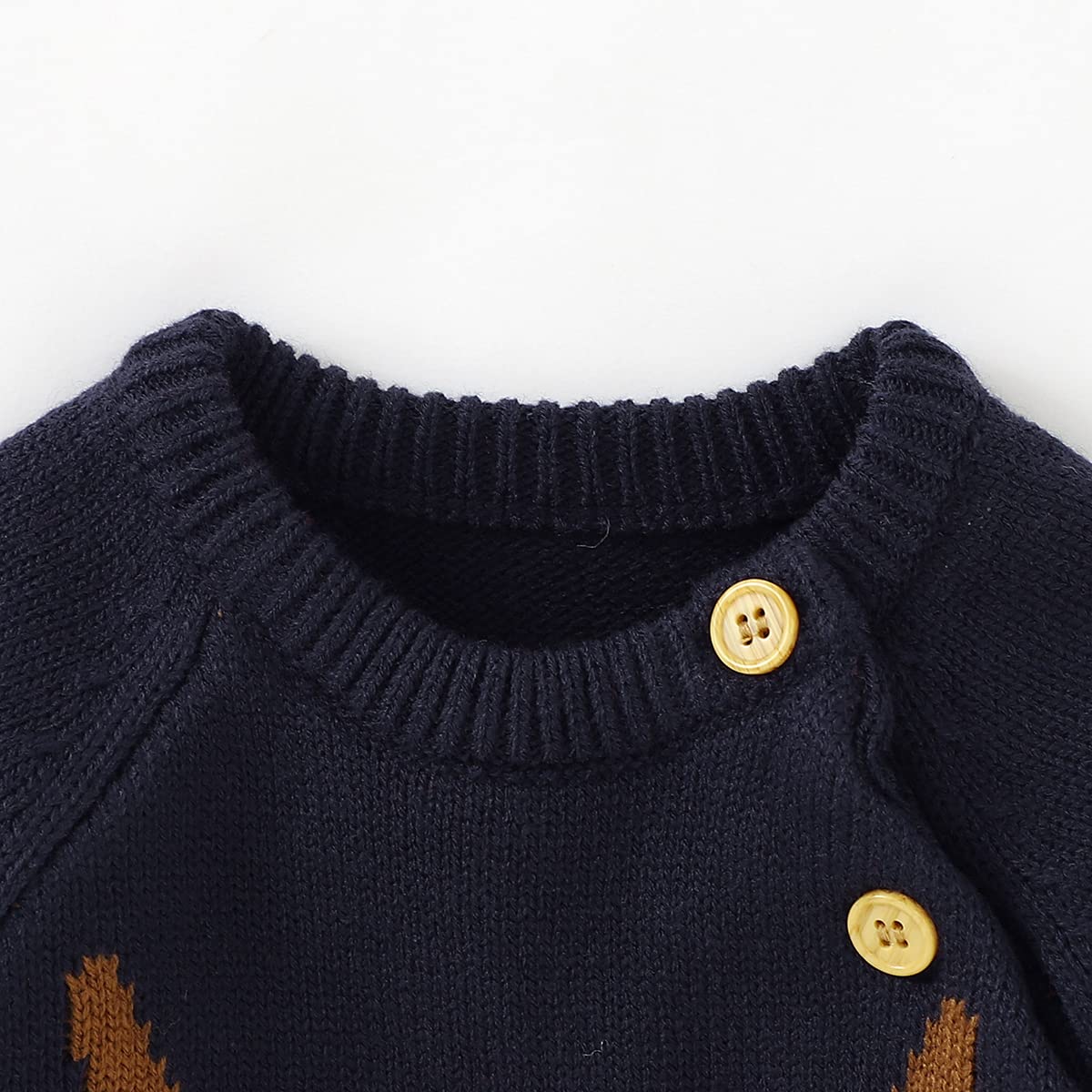 BéBé Filles Barboteuse à Manches Longues Combinaison Pulls TricotéS Renne Tenue Automne Hiver VêTements DéContractéS