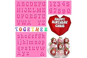 Palksky Chocolate Letter Molds, Silicone Fondant Letter Molds for Chocolate Covered Strawberries...