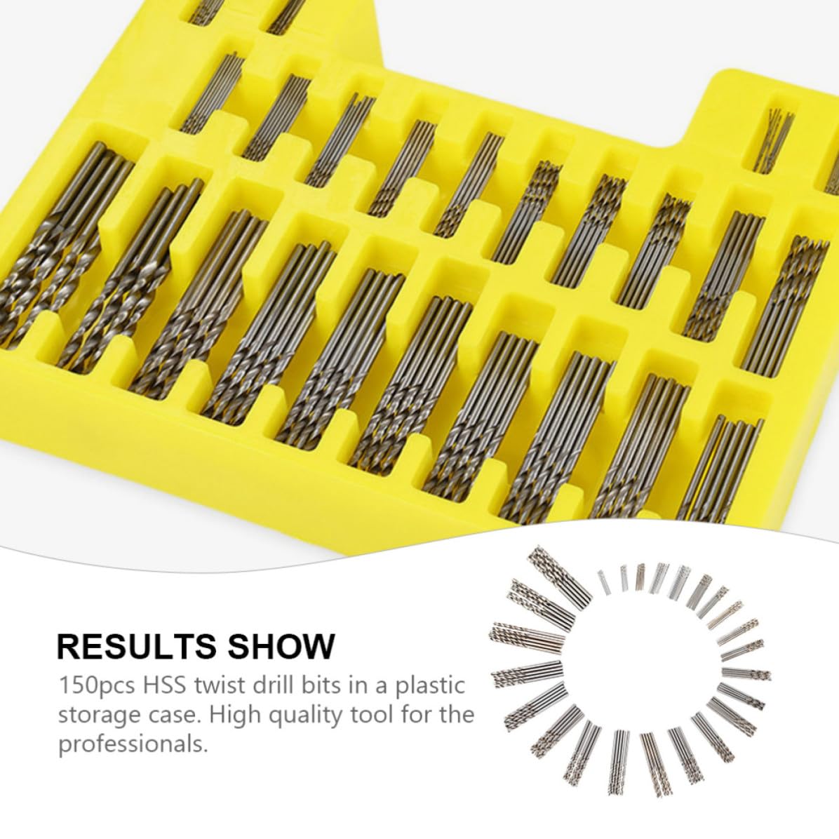 150pcs Mini Drill Bit Kit 0.4-3.2mm Hss for PCB Crafts