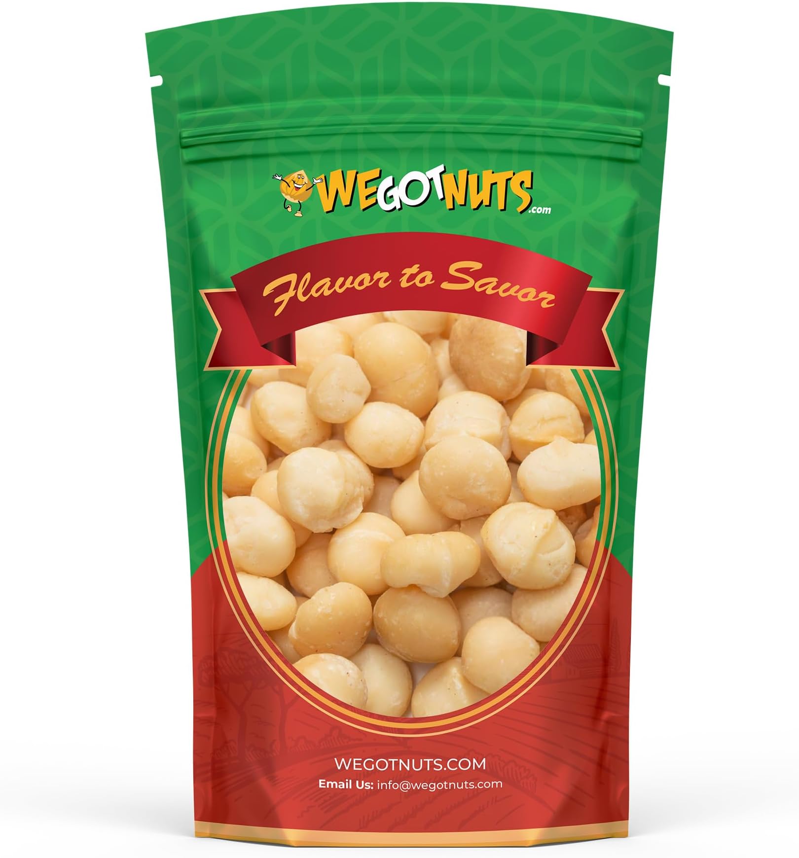 Raw Deluxe Macadamia Nuts - 2 lbs - Shelled & Unsalted Premium Quality Kosher Raw Macadamia Nut Snack Pack By We Got Nuts - Natural Gourmet Fresh Macadamia Nuts Bulk - Packed In A Resealable Pouch Bag