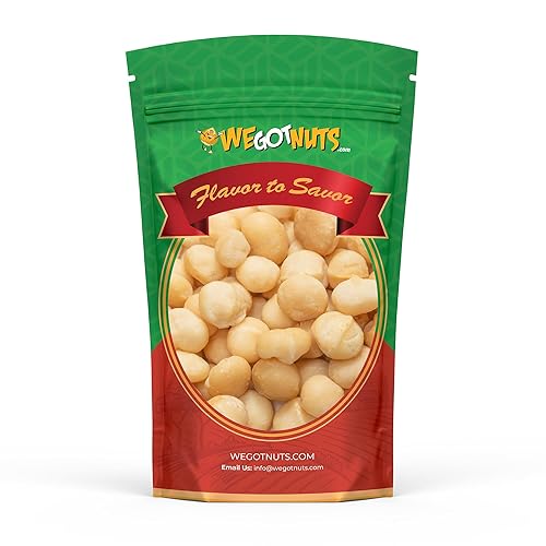 Nueces de macadamia crudas de lujo, 2 libras, sin cáscara y sin sal, paquete de bocadillos de nueces de macadamia crudas kosher de alta calidad por