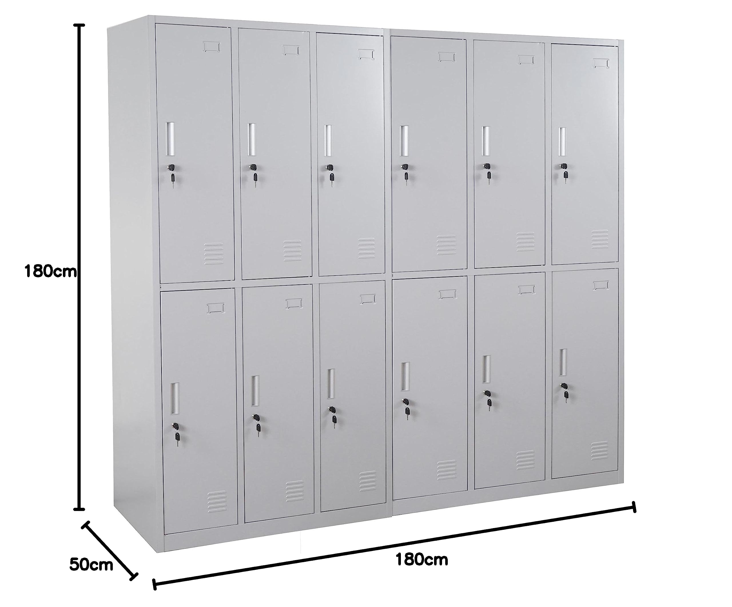 Mendler taquilla Boston T829, taquilla para Objetos de Valor 12 Compartimentos, Gris | Taquilla, taquilla