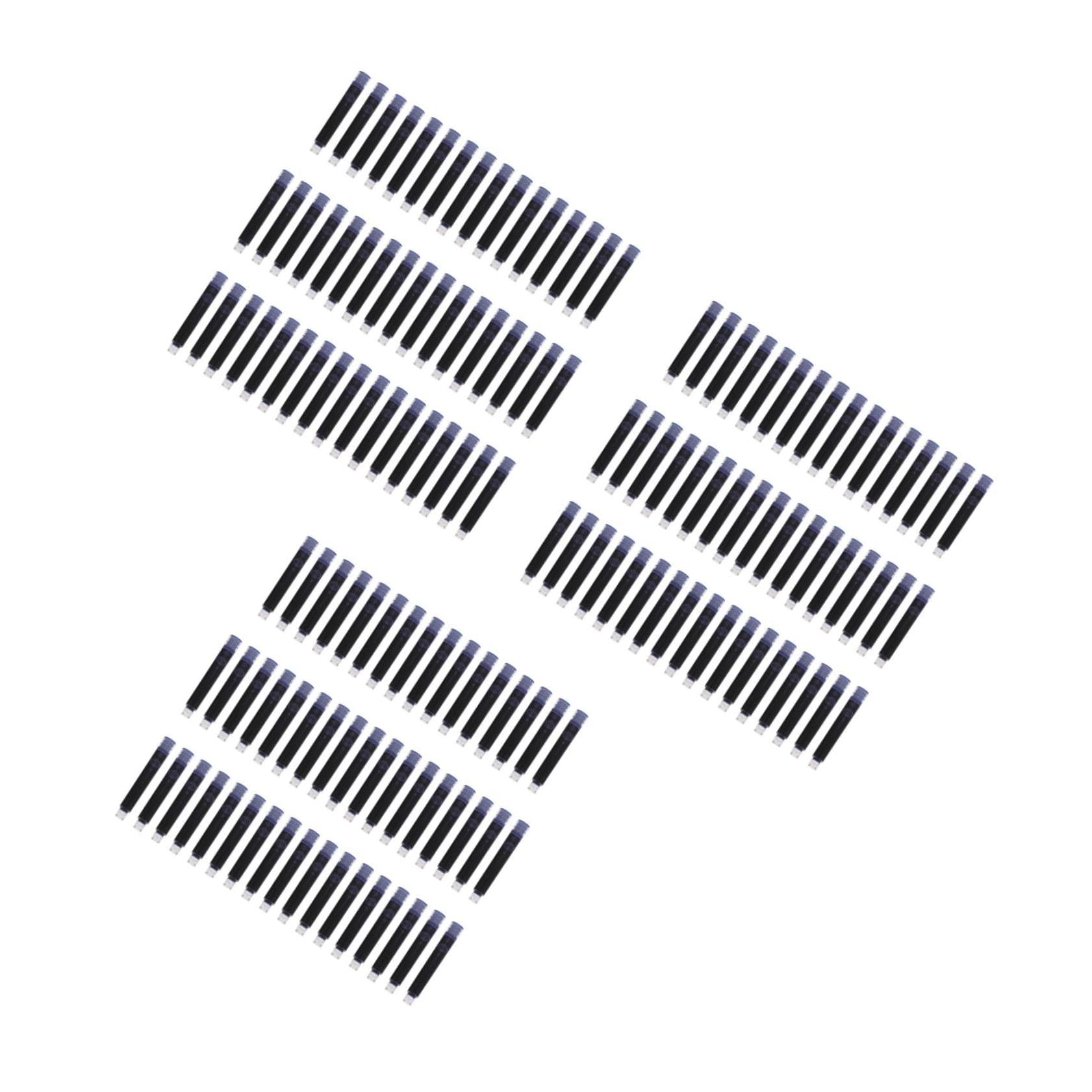 Uonlytech 3 Ensembles Recharges Pour Stylos Plume Encre Bleu Noir Fournitures De Bureau Pratiques Pour École Et Bureau 100 Pièces * 3
