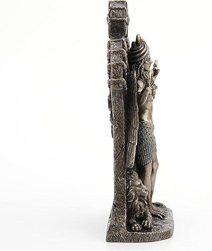 Miniatura 4 de Veronese Design Escultura de resina Ishtar de 8.5 pulgadas, la diosa babilónica de la guerra y la fertilidad, acabado de bronce