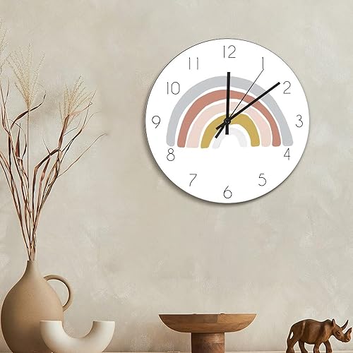 Miniatura 5 de ArogGeld Reloj de pared para decoración de guardería, estilo bohemio, con pilas, 15 pulgadas, silencioso, sin tictac, moderno, para dormitorio, sala