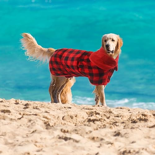 Miniatura 21 de Geyecete Abrigo de secado para perros – Bolsa de secado rápido para perros – Toalla de baño para perros – Toalla de baño de microfibra de secado Azul