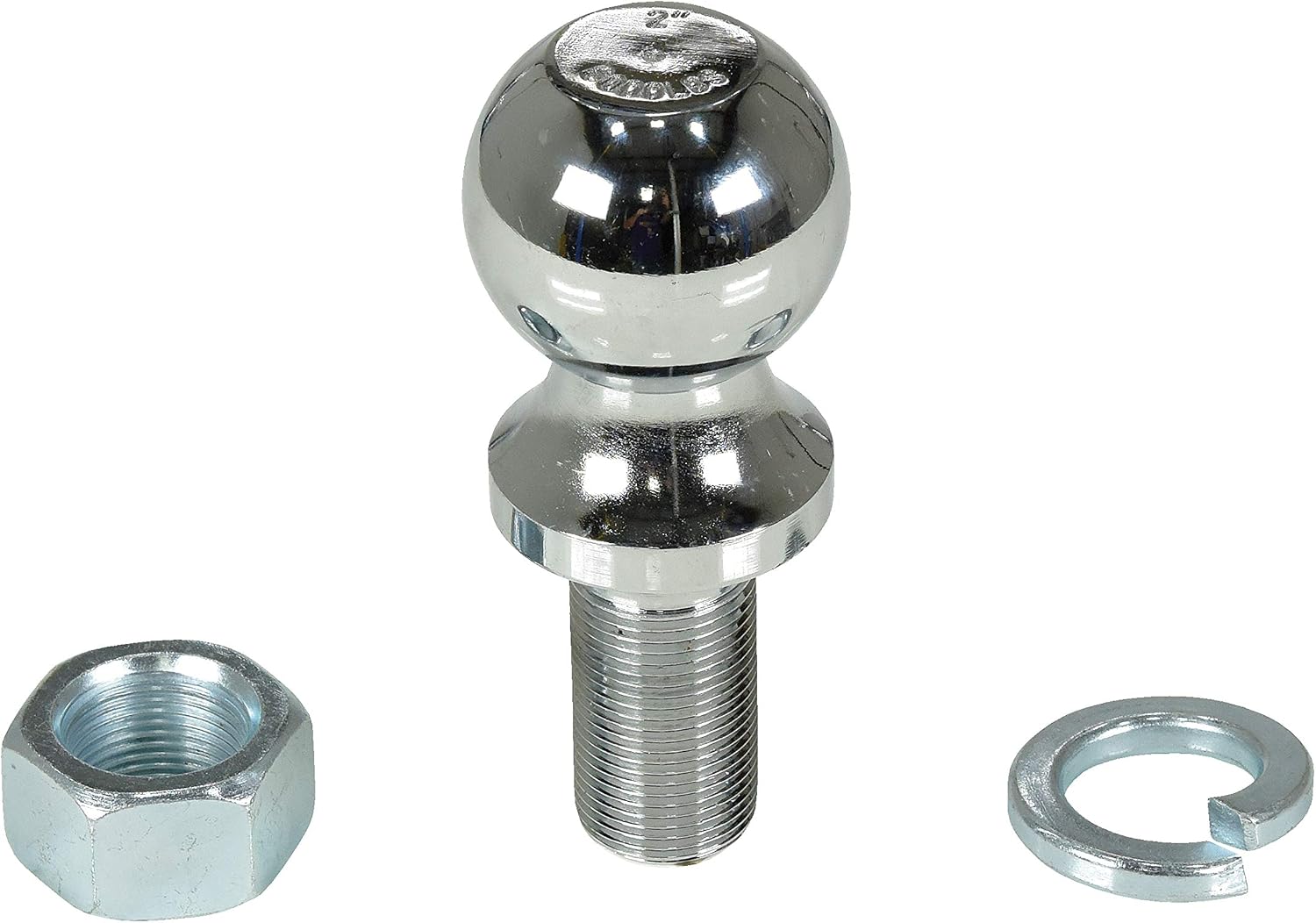 Vestil BALL-200 Steel Bolt On Tow Ball 2 In. Diameter 5000 Lb. Capacity Silver