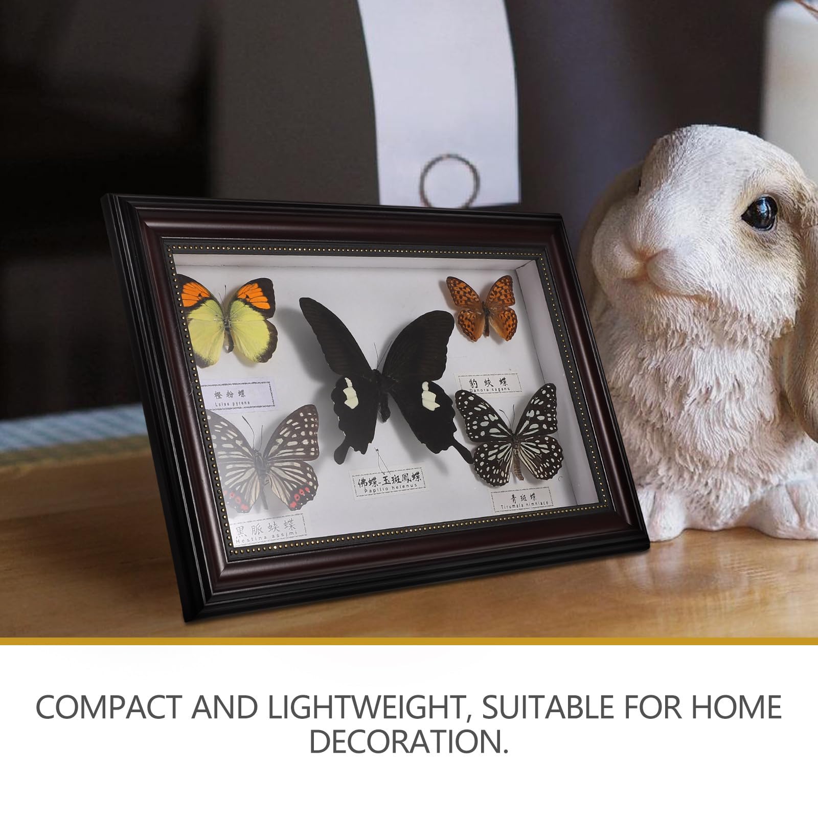 Marco de Fotos Decorativo de Madera Mariposas para Decoración de Pared Hogar, Diseño Práctico y Versátil Estilo Retro y Elegante