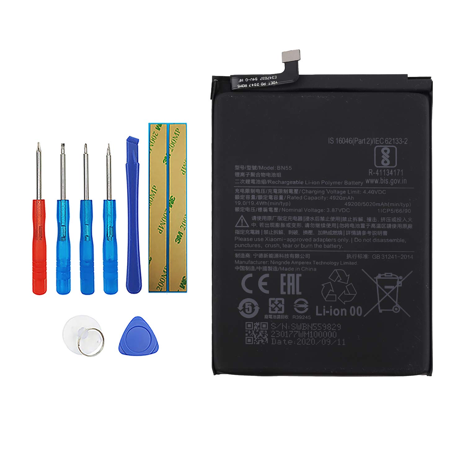 Amazon.com: Vvsialeek BN55 Replacement Battery Compatible with MI
