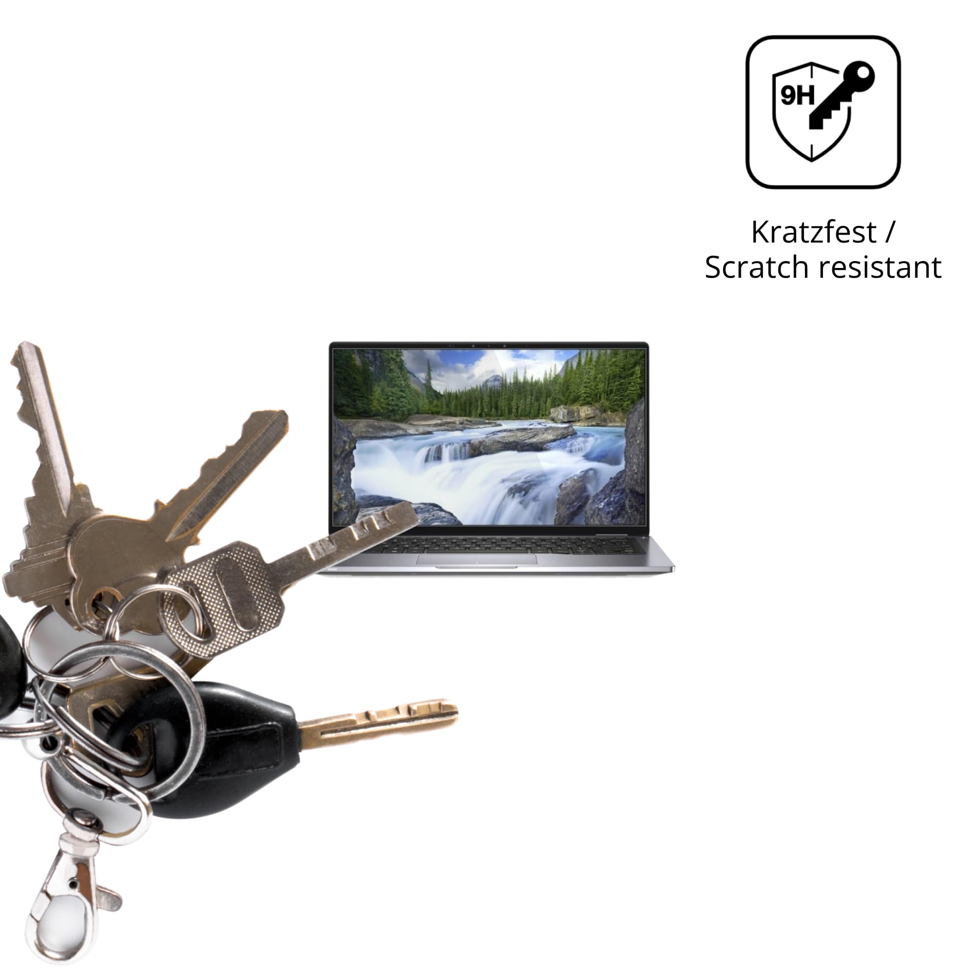 dipos 2x Pellicola Protettiva 9H trasparente per Dell Latitude 7400 2-in-1 | Non si rompe e non si scheggia, non è vero vetro, Anti-Shock, si adatta perfettamente, antigraffio, senza bolle, autoadesiva