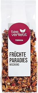 teeverliebt - Loser Früchtetee Früchteparadies 200 g I Früchtetee lose I leckere Komposition der Tee-Mischung mit exotischer Ananas-Geschmacksnote I hochwertiger Tee lose 200g