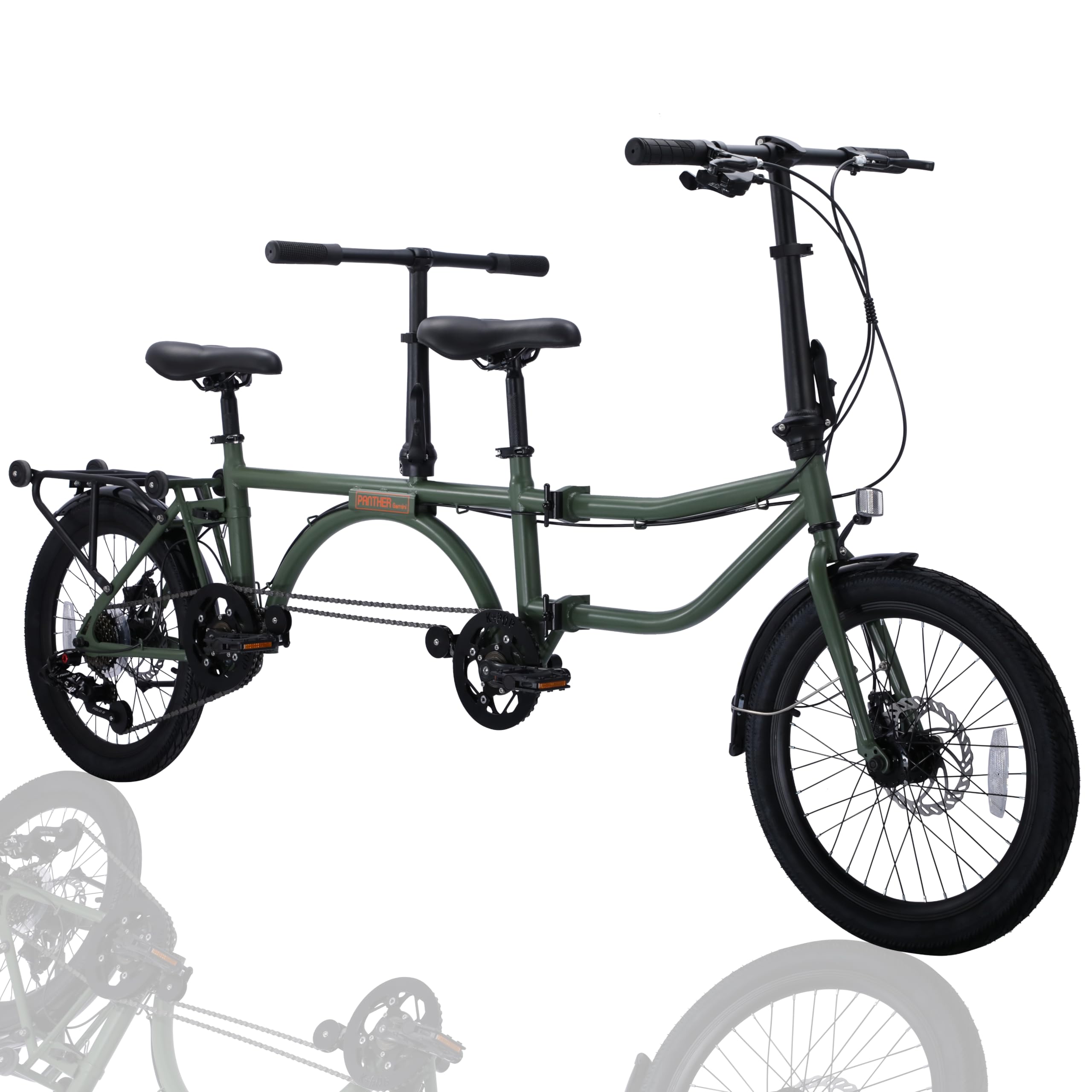 Amazon | PANTHER (パンサー) GEMINI タンデム自転車 折りたたみ式 2人